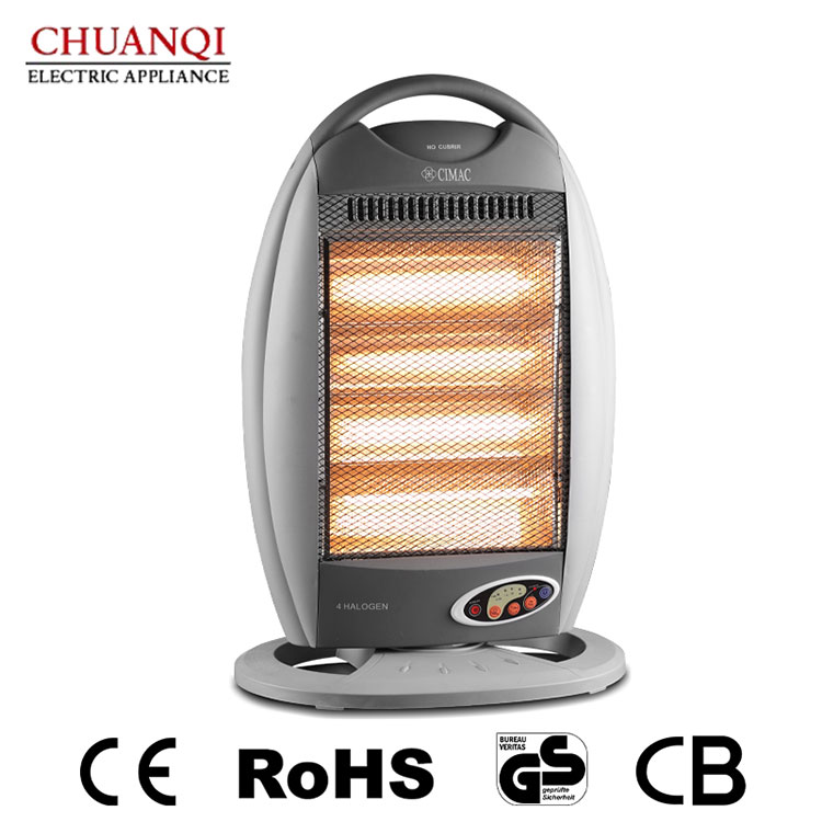 1200W 3 Tubes Halogen Heater With Handle