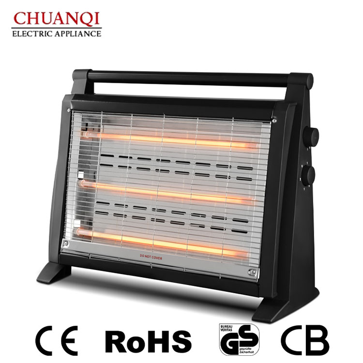 1800W 3 Tubes Quartz Heater With Handle