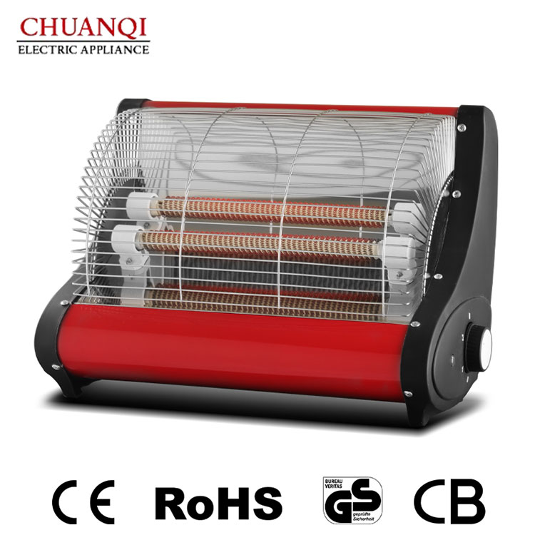 2000W 2 Tubes Ceramic Heater With Wide Angle Reflection