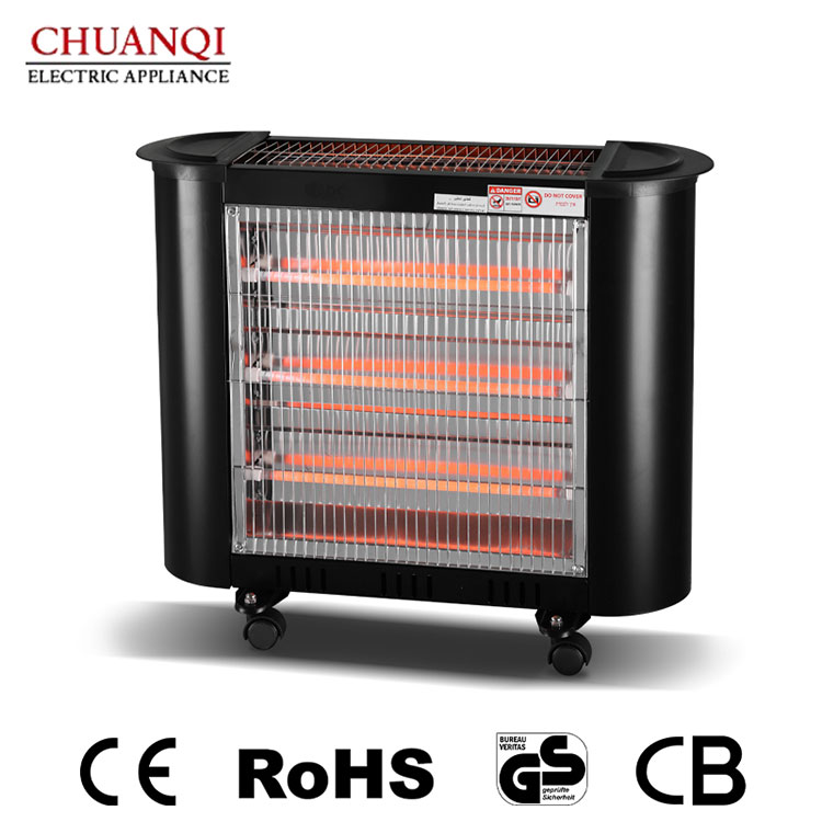 2000W 4 Tubes Quartz Heater With Hidden Switch