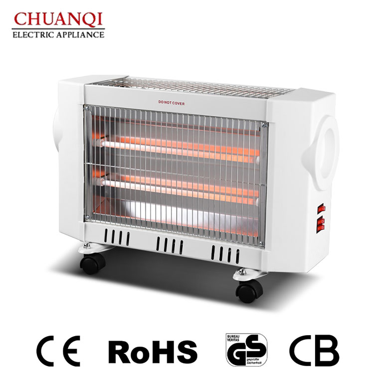 2400W 3 Tubes And 1500W 3 Tubes Quartz Heater With Castors