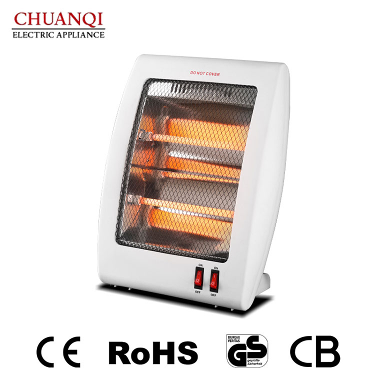 800W 2 Tubes Quartz Heater Two Sizes With Rocker Switch